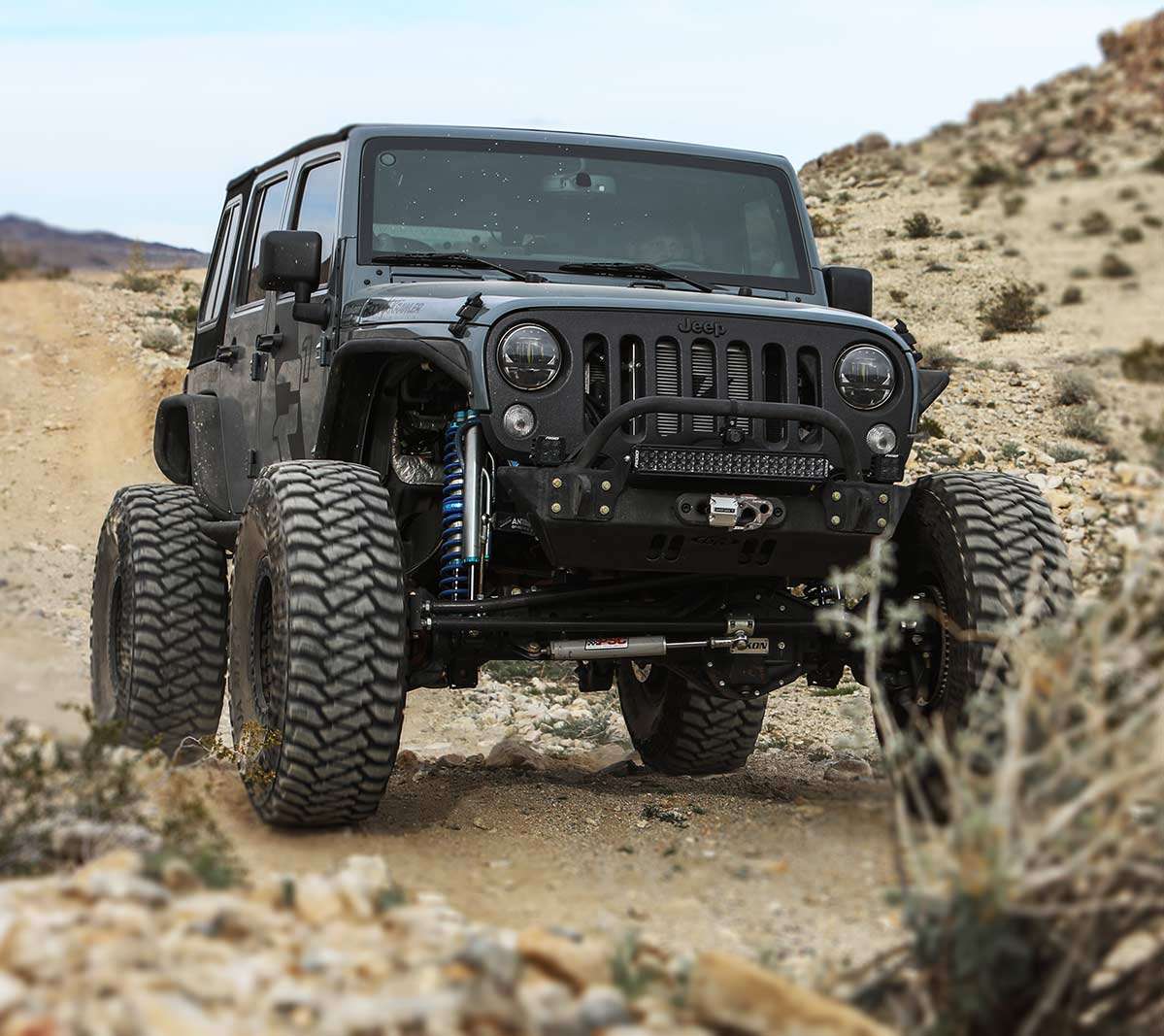 Jeep sprayed with Bullet Liner