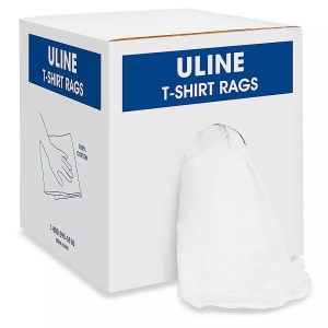 White Cotton T-shirt Rag (50 lb box) approx 415 rags per box