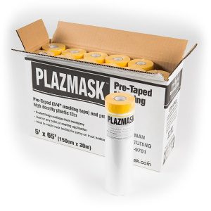 PlazMask Pre-Taped Masking Film 5' X 65'