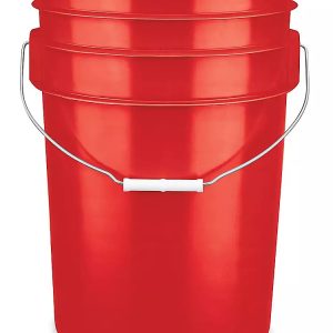 6 Gallon Buckets with lid (Red) volume discount available