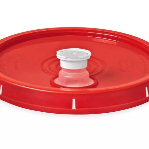 6 gallon pail lids with spout (red, white or blue)