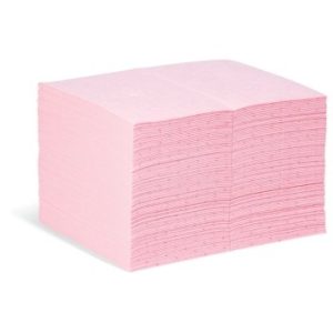 PigMat HazMat 15" X 20" HazMat Chemical Absorbant Mat Pad (100 Pads Per Box)