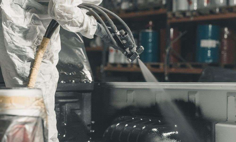 spraying industrial polyurea coatings